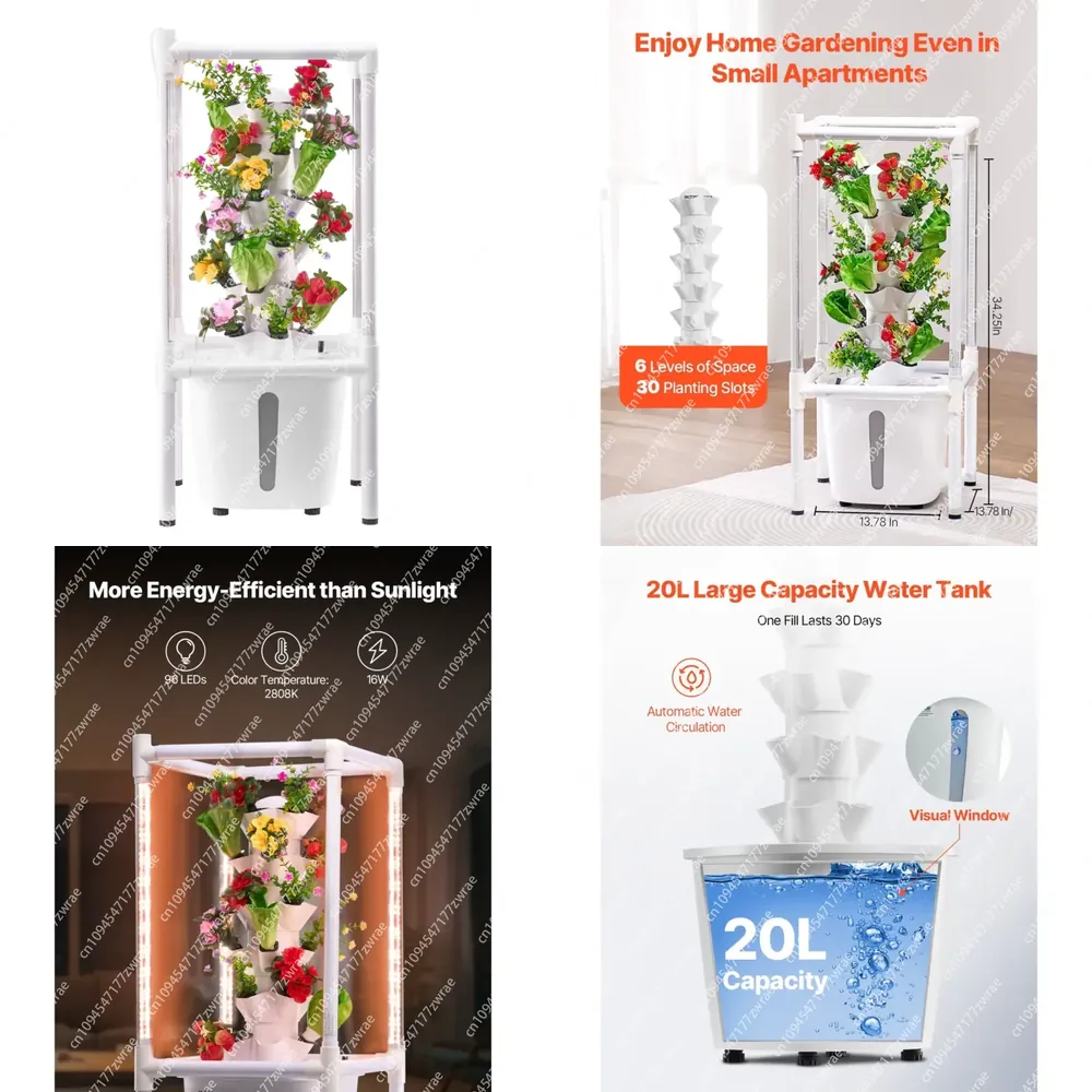 Hydroponic Grow Pod - 6 Tiers Vertical Hydroponic Tower with