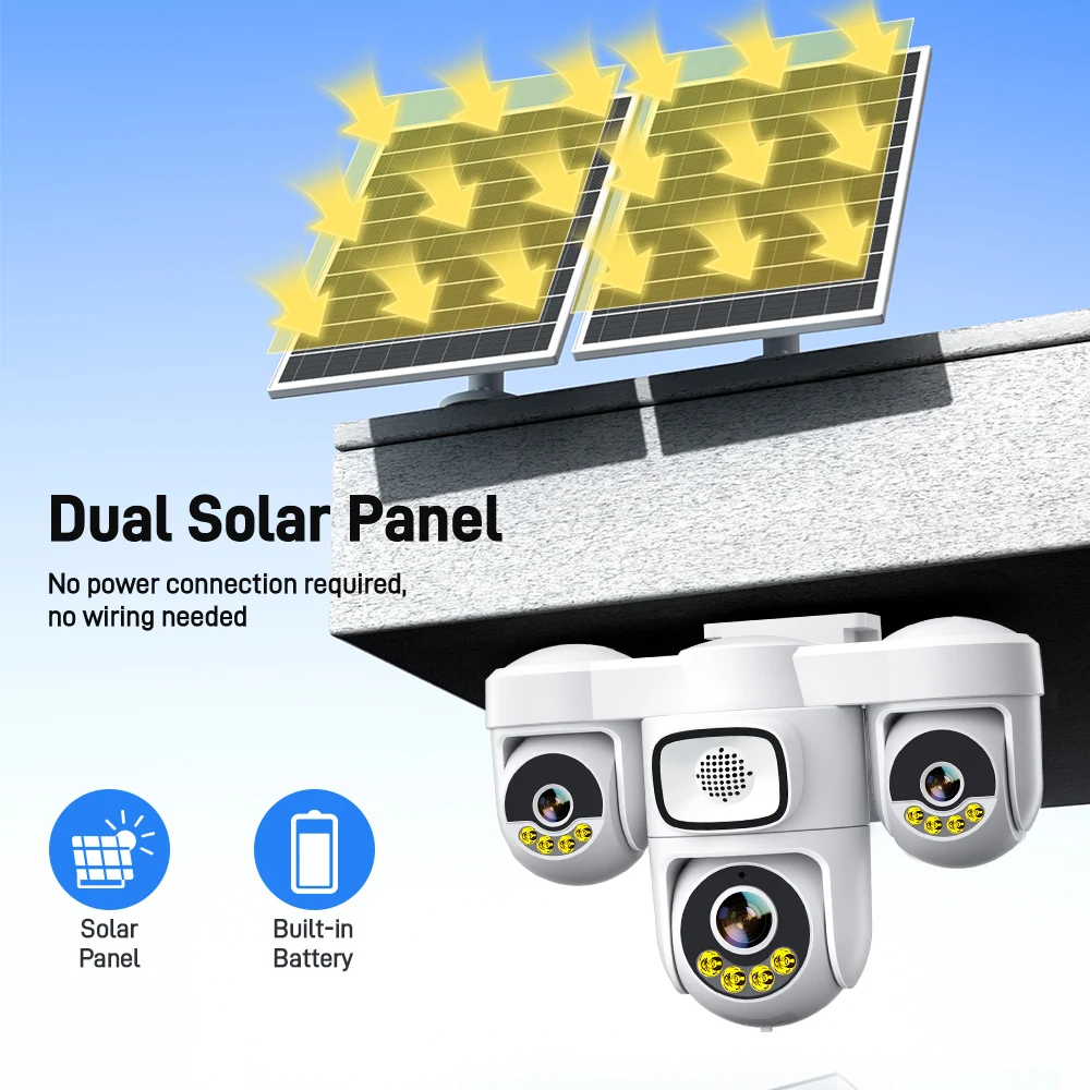 15MP 8K 3 PTZ Triple Screen 6  - Garden Camera ulasan dan harga