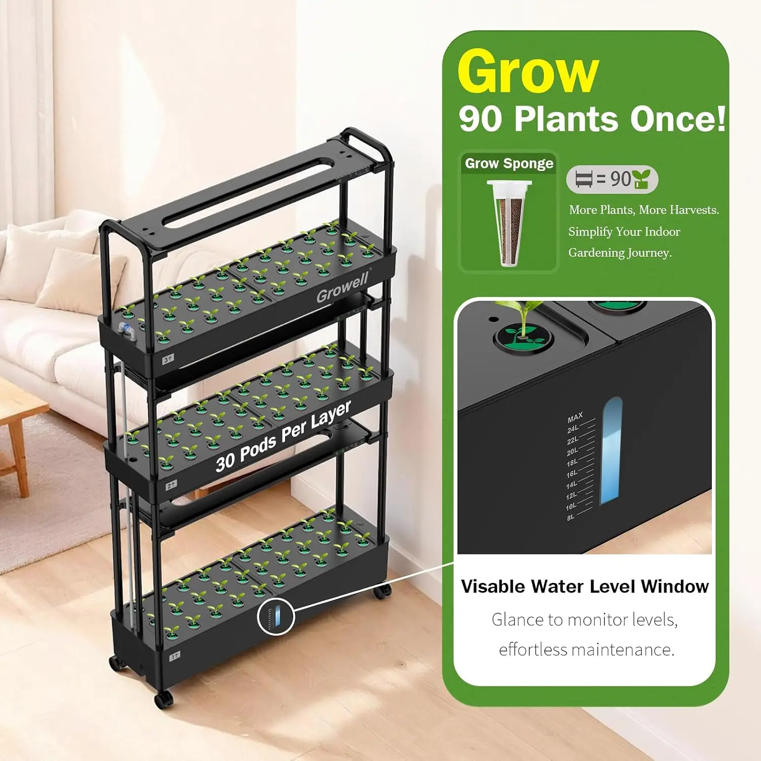 Large Hydroponics Growing Syst - Indoor Garden Kit ulasan dan harga